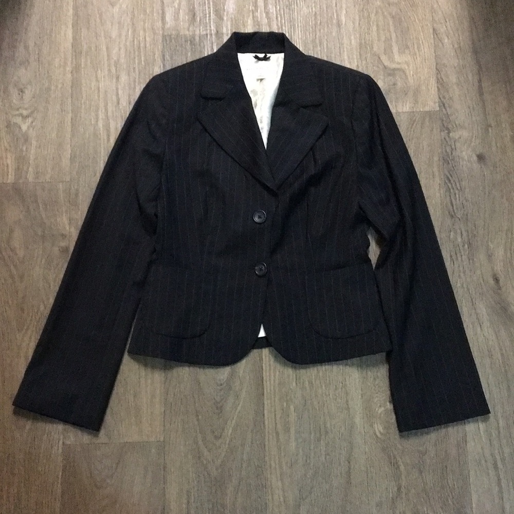 Banana Republic Black Pinstripe Blazer